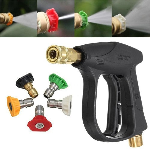 MATCC Adjustable Foam Cannon Sprayer Set with Snow Foam Lance, 5 Spray Nozzles, 3/8" M22 Quick Connectors for Power Pressure Washer