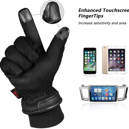 2-Pairs Winter Gloves, Waterproof, Windproof, Thermal Warm Touchscreen Gloves for Outdoor Sports, Cold Weather -30°C