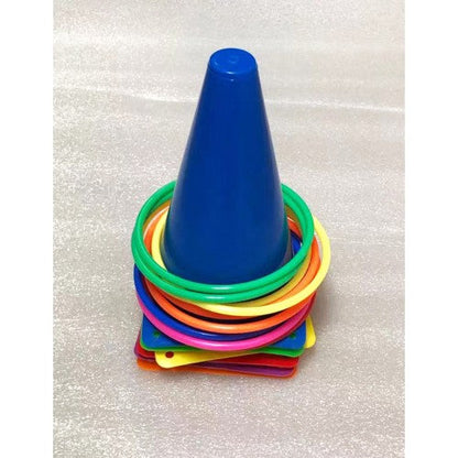 3 in 1 Party Game Set Ring Toss Bean Bag Plastic Cone