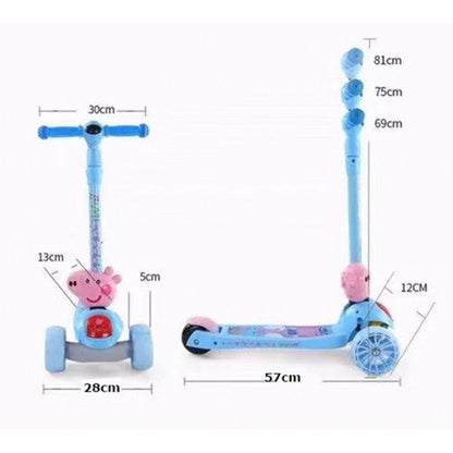 Kids Foldable 3-Wheel Tilt and Turn Kick Scooter