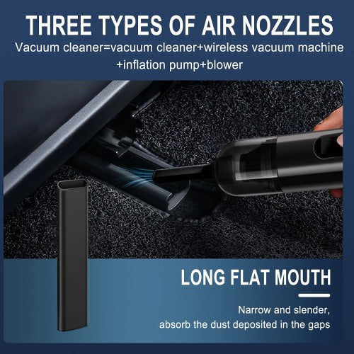 Mini Rechargeable Vacuum Cleaner, Cordless Handheld Vacuum with Brush Nozzle Attachments for Car Interior and Home Cleaning (Black) - XC-699