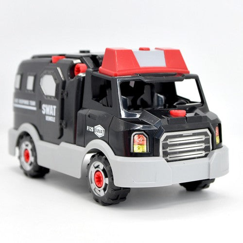 Take Aprt Playset SWAT Vehicle Build Your Own Rescue Vehicle Playset with Lights & Sounds Model