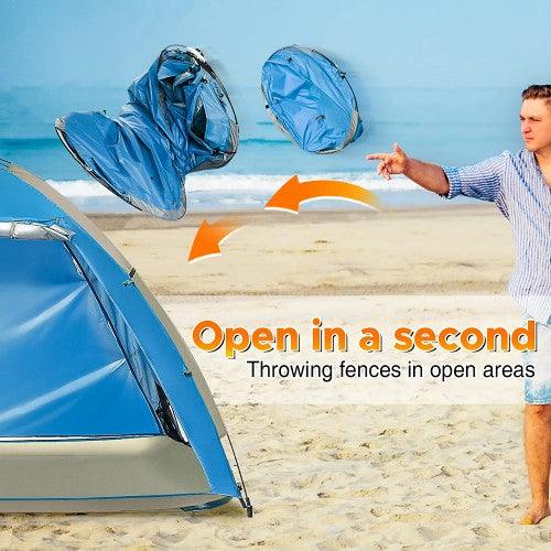 Large Pop Up Tent, UV Protection, Lightweight, Waterproof, Foldable Outdoor Indoor Beach Camping Tent for 4-5 Persons