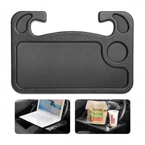 Multi-Purpose Car Steering Wheel Tray Double-Sided Eating Tray Laptop Desk Workstation