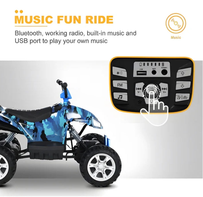 2025 Uenjoy S2888 24V Off-Road 4×4 Kids Ride On ATV Blue Regular price$499.99 CAD Sale price$299.99 CADSale