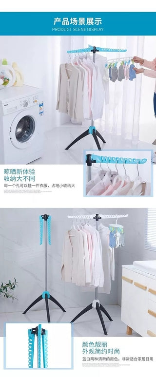 2021 New Model: Floor Standing Folding Clothes Rack