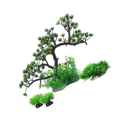 Non-toxic aquarium tree branch decoration close-up