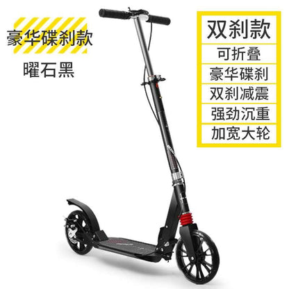 Adjustable Kick Scooter A2 – Large Size for Adults and Kids, Portable and Ultra-Lightweight