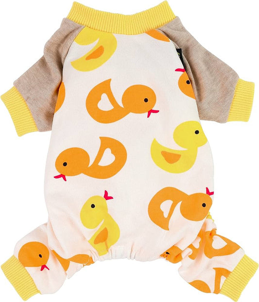 Fitwarm Cute Duck Dog Pajamas Dog Clothes Dog Jumpsuit Pet Cat Pjs