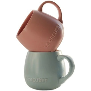 Le Creuset Elegant Macaron Coffee Cup Set (2-Piece Set: Cup + Heart-Shaped Saucer)