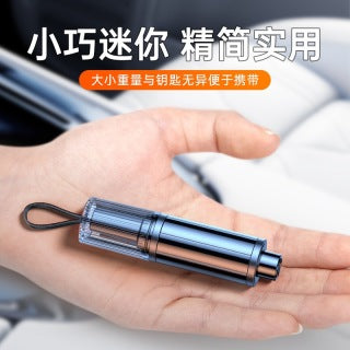 4-function upgrade infographic - instant break, gun spring structure, metal blade seatbelt cutter, alloy steel