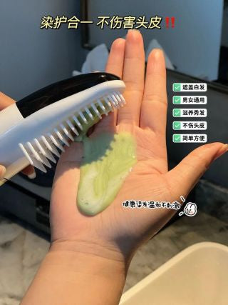 Gray hair before and after - full gray coverage to natural black, root to tip transformation