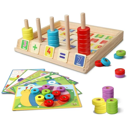 Montessori Wooden Number Puzzle & Stacking Set
