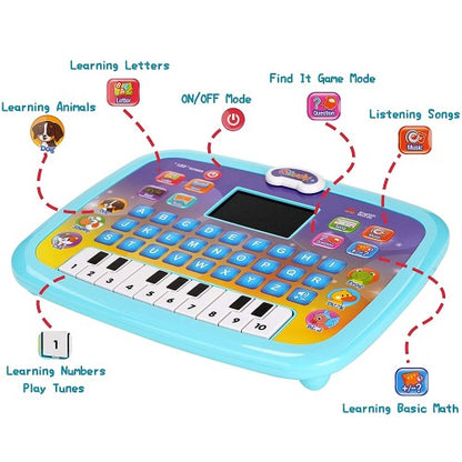 Educational Toy, Kids Educational Computer Learning Interactive Toy, Alphabet Word Learning with LED Screen, Music