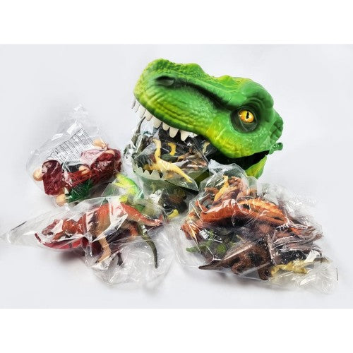 Dinosaur Toys for Kids, 37PCS Dinosaur Toy Set with Big T-Rex Head Storage Box