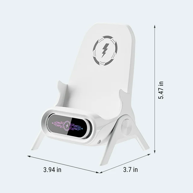 Mini Chair 15W Wireless Charger Stand & Sound Amplifier (2-Pack)