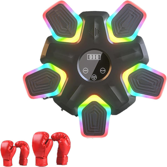 Smart Music Boxing Machine with Gloves (Vibrant LED Edition)