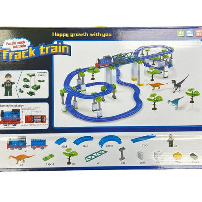 130 PCS DIY Train Track, Puzzle Track Rail Train Toy Set, Educational Learning Toy for Kids