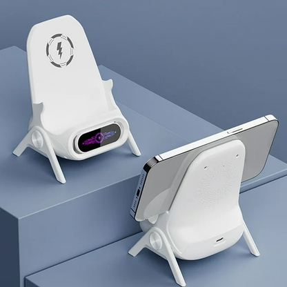 Mini Chair 15W Wireless Charger Stand & Sound Amplifier (2-Pack)