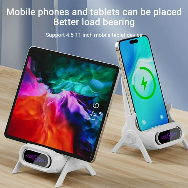 Mini Chair 15W Wireless Charger Stand & Sound Amplifier (2-Pack)