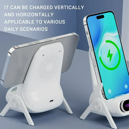 Mini Chair 15W Wireless Charger Stand & Sound Amplifier (2-Pack)