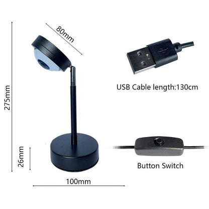 日落灯，180 度旋转投影 LED 灯，适合家庭、派对、卧室、装饰的日落投影