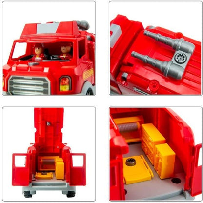 Take Apart Rescume Team Firetruck Playset – Build Your Own Fire Truck Toy with Lights & Sounds