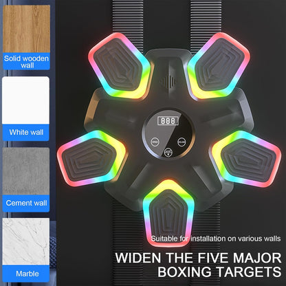 Smart Music Boxing Machine with Gloves (Vibrant LED Edition)
