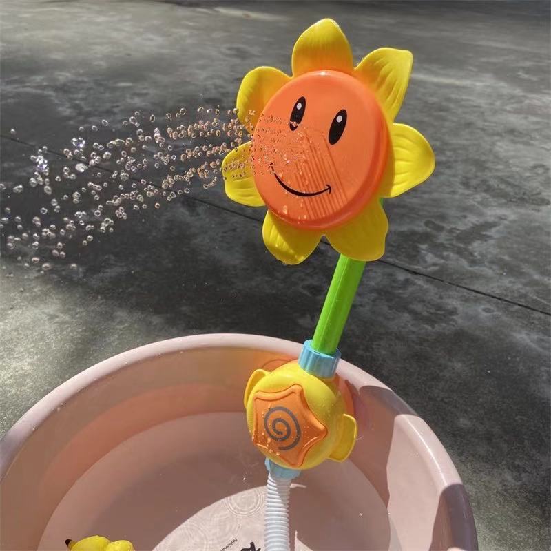 Baby Sunflower Bath Shower Toy Water Sprinkler Shower Faucet