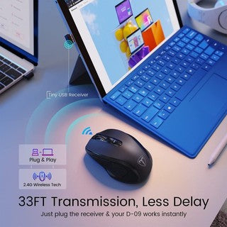 Three-color wireless mouse D-09