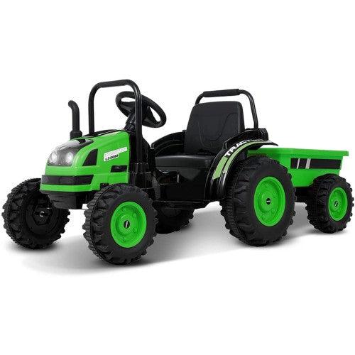 6V Tractor Kids Ride-On with Detachable Wagon