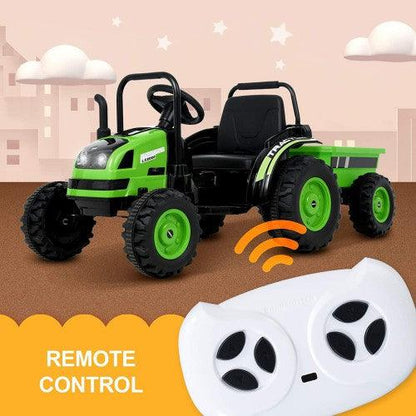 6V Tractor Kids Ride-On with Detachable Wagon